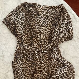 H&M Animal Print Dress with Tie